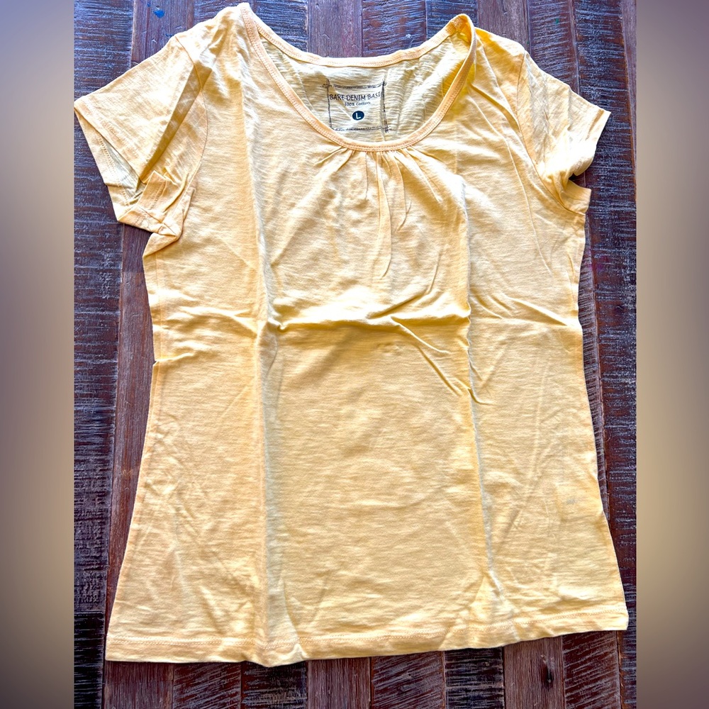 NWOT Bare Denim Yellow Tshirt